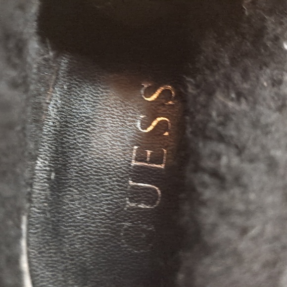 Guess Vintage Suede and Faux Fur Heeled Bootie Size 7 - Picture 10 of 11